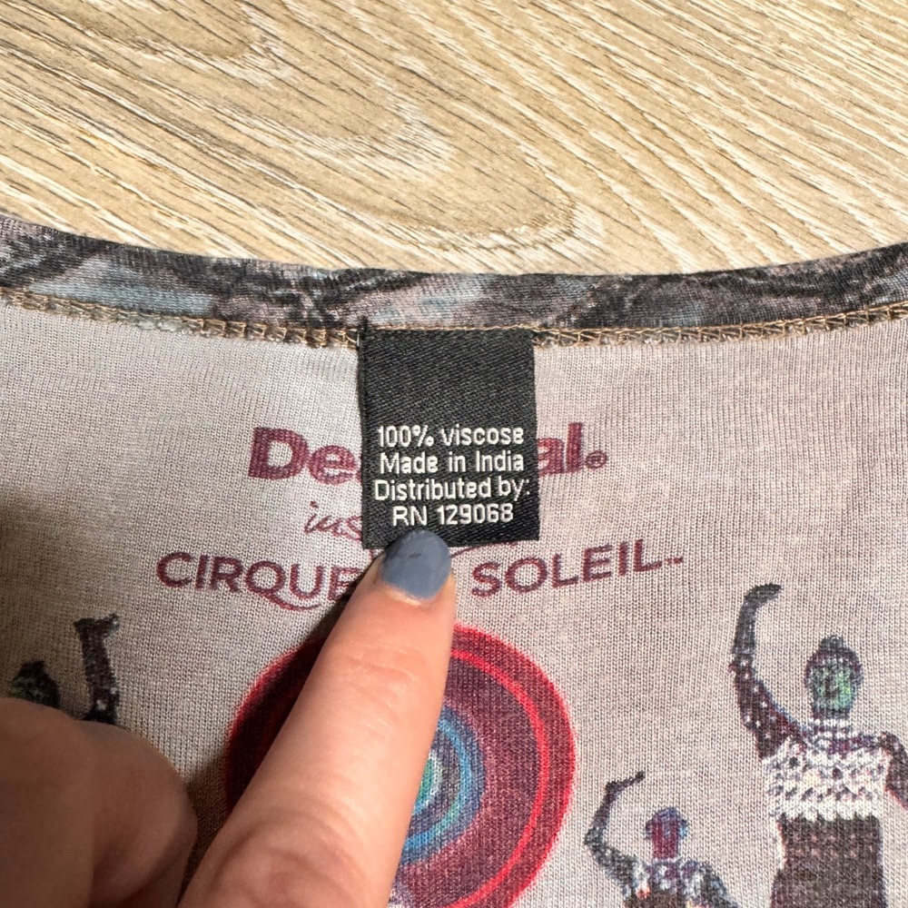 Desigual Art to Wear Cirque du Soleil Graphic Print Mini Dress Small S - Picture 7 of 10
